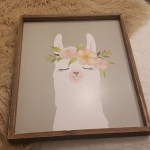 Lama with flowers